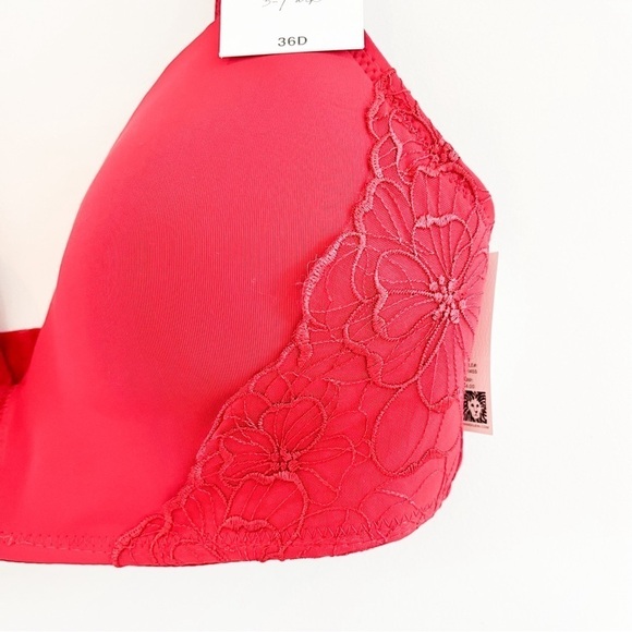 NWT Ann Klein 36D Red Wirefree Bra - Picture 2 of 7